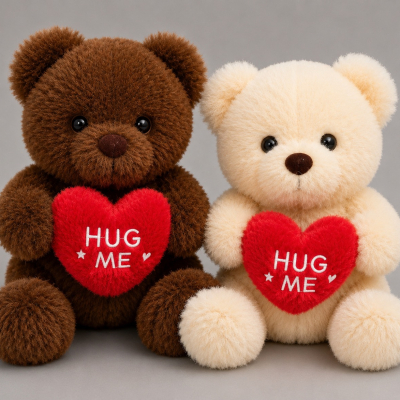 Ведмедик сид з серцем Hug me